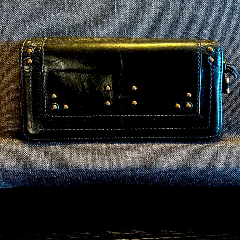 Chloe Paddington Long leather lock & stud wallet
